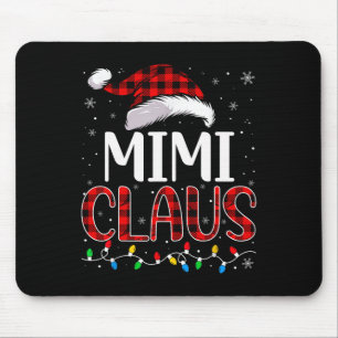 Mimi Claus Christmas Lights Matching Family Xmas P Mouse Pad
