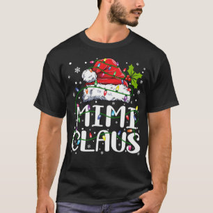 Mimi Claus Christmas Lights Pajama Family Matching T-Shirt