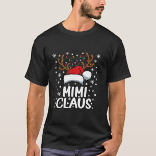 Mimi Claus Christmas Lights Pajama Family Matching T-Shirt