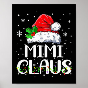 Mimi Claus Christmas Pajama Family Matching Xmas Poster