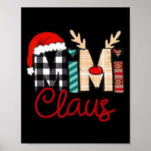 Mimi Claus Reindeer Christmas Poster