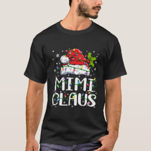 Mimi Claus Shirt Christmas Lights Pajama Family Ma