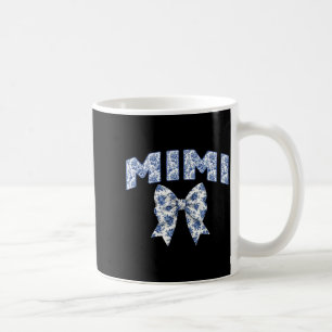 Mimi Coquette Toile Blue Bow Floral Family Coffee Mug