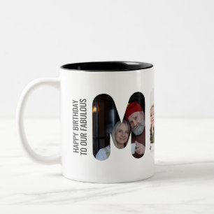 Mimi Custom Photo Collage Personalised Grandma Two-Tone Coffee Mug