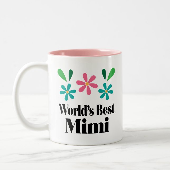Mimi Gift for Grandmother Mothers Day Two-Tone Coffee Mug (Left)