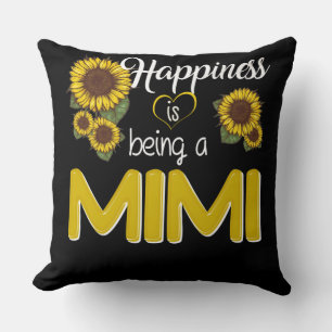 Mimi Gift   Happiness Is Being A MiMi Sunflower Cushion
