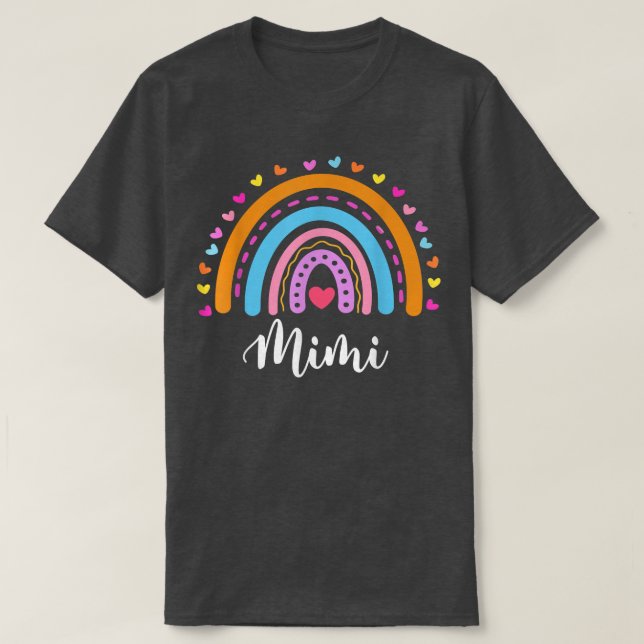 Mimi Gifts For Grandma Cute Mimi Rainbow Mothers D T-Shirt (Design Front)
