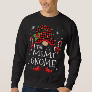 Mimi Gnome Buffalo Plaid Christmas Tree Family Xma Sweatshirt