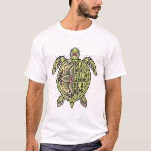 Mimi Grandma Sea Turtle Vintage Floral Shirt Desig