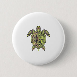 Mimi Grandma Sea Turtle Vintage Floral Shirt Desig 6 Cm Round Badge