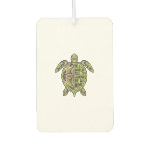 Mimi Grandma Sea Turtle Vintage Floral Shirt Desig Car Air Freshener