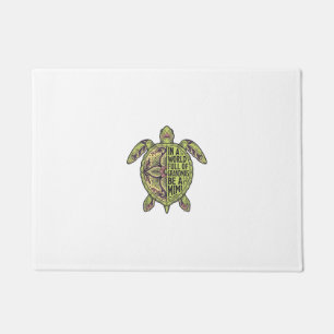 Mimi Grandma Sea Turtle Vintage Floral Shirt Desig Doormat