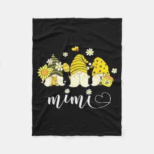 Mimi grandma women cute gnomes theme mother's day fleece blanket