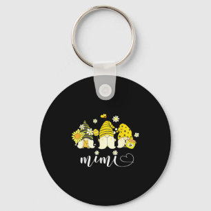 Mimi grandma women cute gnomes theme mother's day key ring