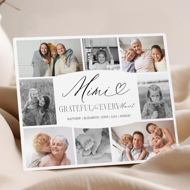 Mimi Grateful for Every Moment Photo Collage Plaque (Mimi Grateful for Every Moment Photo Collage Plaque)