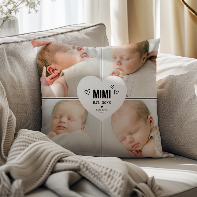 Mimi Heart 4 Photo Collage Cushion (Creator Uploaded)