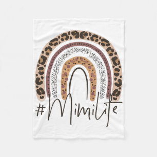 Mimi Life Grandma Cheetah Leopard Women Christmas Fleece Blanket