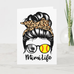 Mimi Life Messy Bun Hair Funny Softll Hockey Mimi Card
