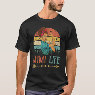 Mimi Life Women Rosie Vintage Retro Decor Grandma T-Shirt