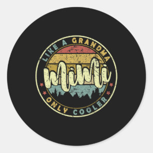 Mimi Like A Grandma Only Cooler Cute Mothers Day  Classic Round Sticker