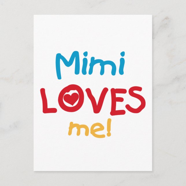 Mimi Loves Me T-shirts and Gifts Postcard (Front)