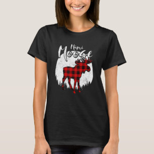 Mimi Moose Red Plaid Buffalo Matching Family Pajam T-Shirt