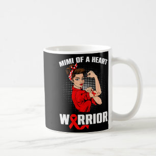 Mimi Of A Heart Warrior Heart Disease Messy Bun Ma Coffee Mug