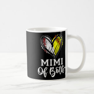 Mimi Of Both Baseball Softball Grandma Mothers Day Coffee Mug