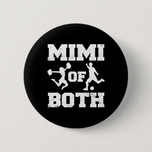 Mimi Of Both Cheer And Soccer Funny Cheerleader Sp 6 Cm Round Badge