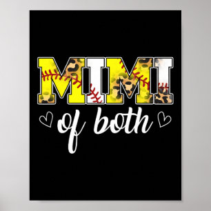 Mimi Of Both Leopard Game Day Bysebyll Softbyll Mo Poster