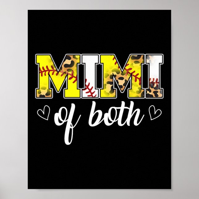 Mimi Of Both Leopard Game Day Bysebyll Softbyll Mo Poster (Front)