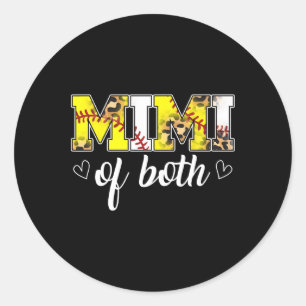 Mimi Of Both Leopard Game Day Sell Softll Mother's Classic Round Sticker