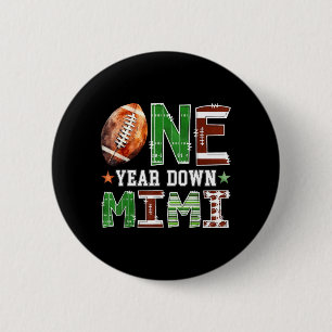 Mimi of The 1st Birthday Boy Football Touchdown 6 Cm Round Badge