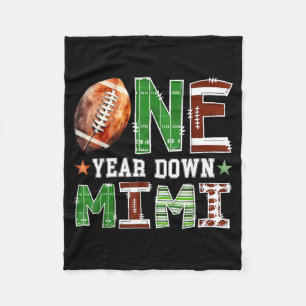 Mimi of The 1st Birthday Boy Football Touchdown Fleece Blanket