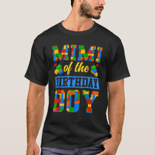 Mimi Of The Birthday Boy Building Block Bday Party T-Shirt