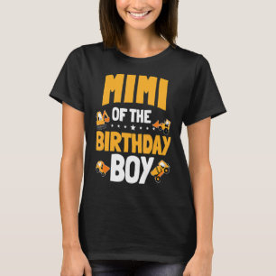 Mimi Of The Birthday Boy Construction Worker Bday T-Shirt