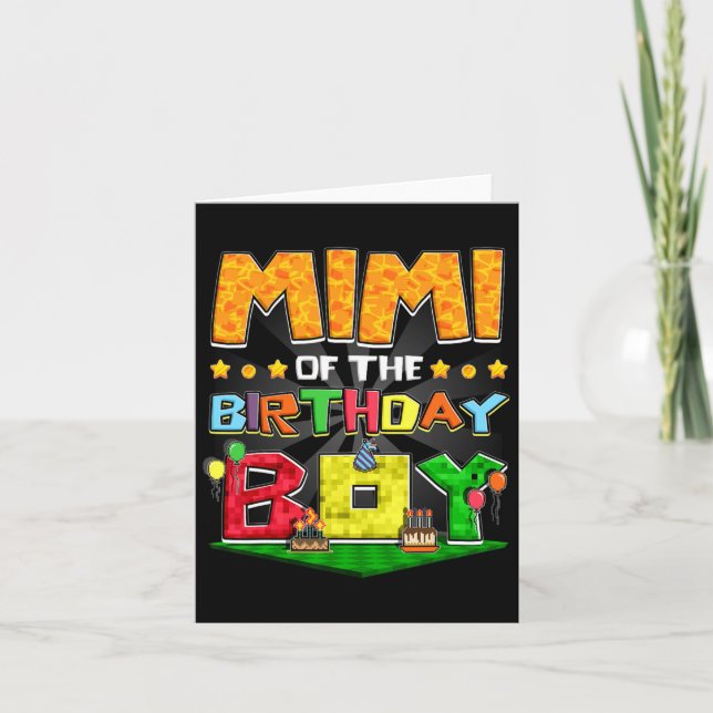Mimi Of The Birthday Boy Game Gaming Family Party  Card (Front)
