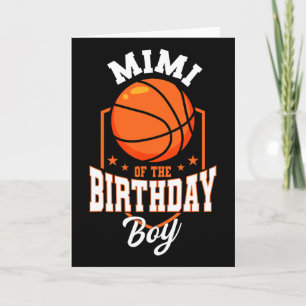 Mimi Of The Birthday Boy Sketll Theme Bday Party Card