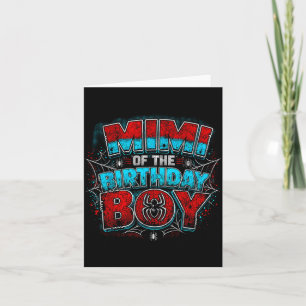 Mimi Of The Birthday Boy Spider Web Funny Family Card