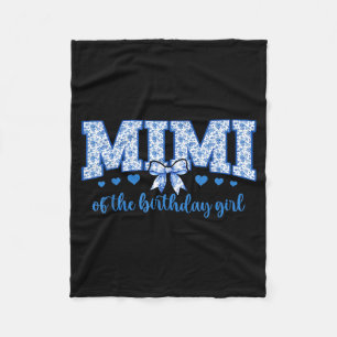 Mimi of The Birthday Girl Blue Chinoiserie Floral Fleece Blanket