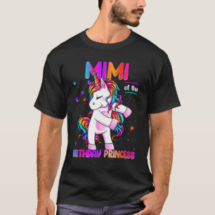 Mimi of the Birthday Princess Girl Dabbing Unicorn T-Shirt