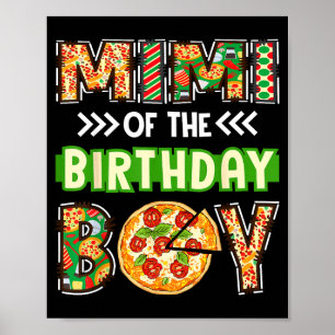 Mimi of the boy birthday boy pizza lover party poster