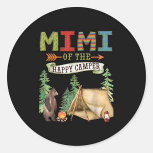 Mimi Of The Happy Camper First Birthday Camng  Classic Round Sticker