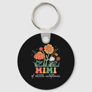 Mimi of the little wildflower baby birthday party key ring