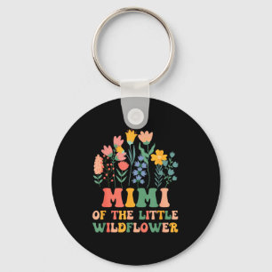 Mimi of the little wildflower baby birthday party key ring