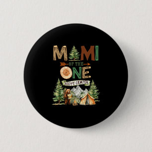 Mimi of the one happy camper 1st birthday camping 6 cm round badge