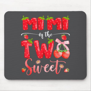 Mimi Of The Two Sweet 2nd Birthday Girl Strawberry Mouse Pad