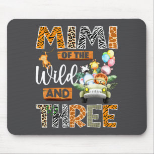Mimi Of The Wild And Three 3rd Birthday Boy Safari Mouse Pad