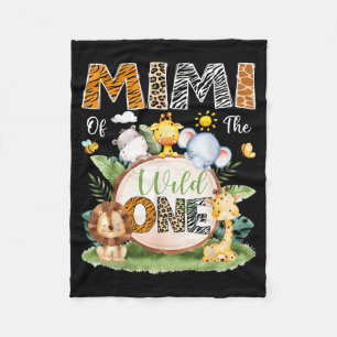 Mimi of The Wild One 1st Birthday Boy le Safari Fleece Blanket