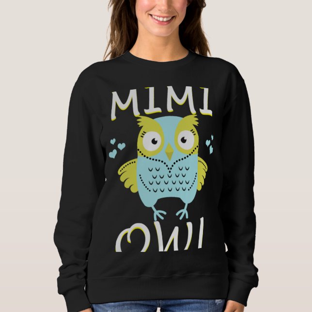 Mimi Owl Cute Grandma Owl Sweatshirt (Front)